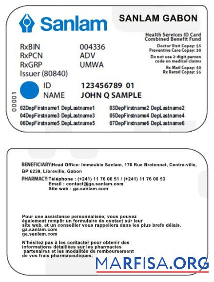 Downloadable Gabon health insurance card download for verification